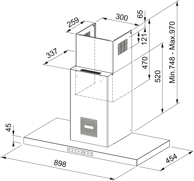 EMHÆTTE FTMY AH BK MATT F90 FRANKE