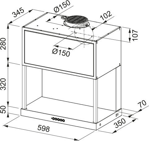 EMHÆTTE FMA MODULAR F60 BK MATT FRANKE