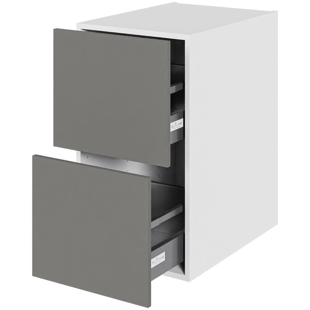 Multi-Living Køkken skuffeskab i Cibo Grigio H: 70,4 cm D: 60,0 cm - 2 skuffer fuldudtræk/softluk - Bredde: 40 cm