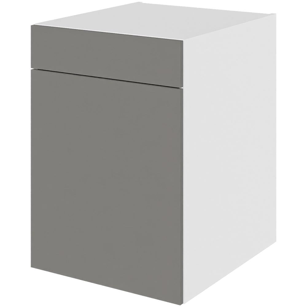 Multi-Living Køkken grydeskab i Cibo Grigio underskab H: 70,4 cm D: 60,0 cm - 2 udtræksriste 1 låge og 1 skuffe med deludtræk/softluk - Bredde: 50 cm