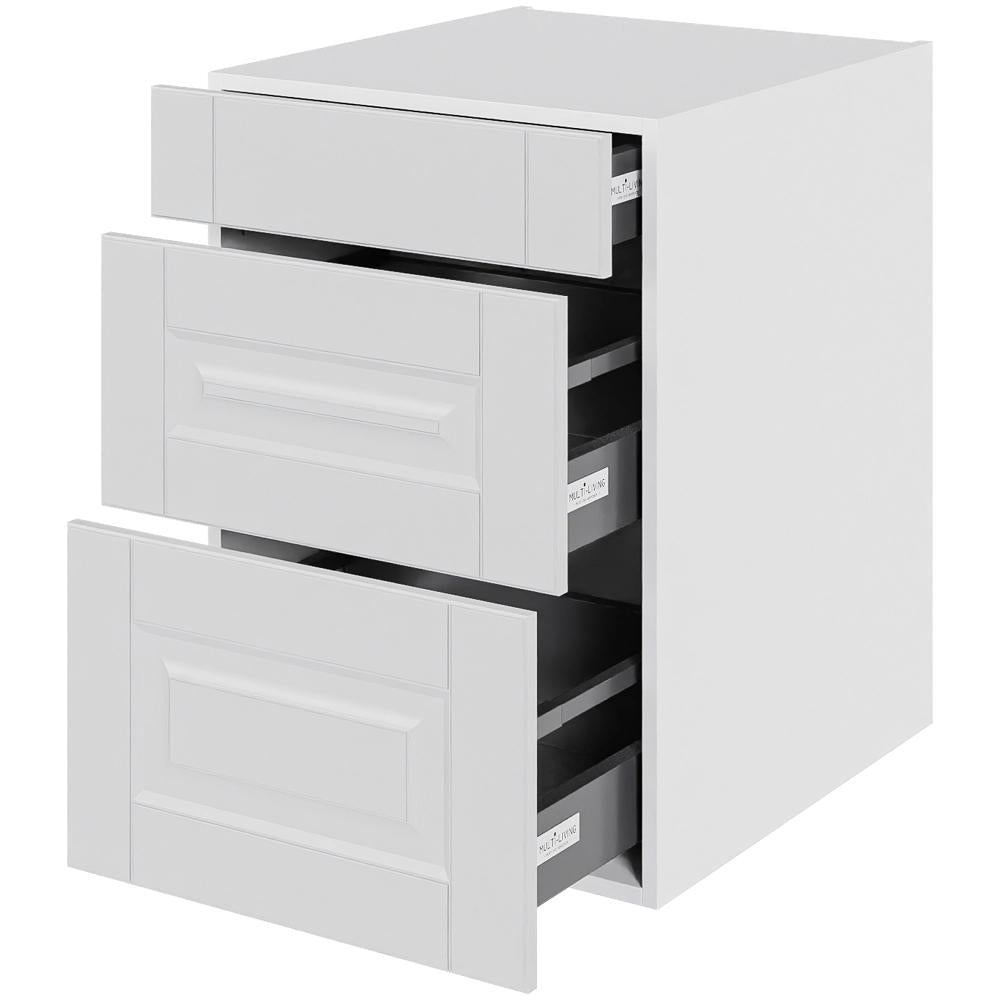 Multi-Living Køkken skuffeskab i Romantik H: 70,4 cm D: 60,0 cm - 3 skuffer deludtræk/softluk - Bredde: 50 cm