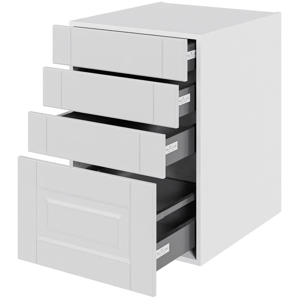 Multi-Living Køkken skuffeskab i Romantik H: 70,4 cm D: 60,0 cm - 4 skuffer fuldtudtræk/softluk - Bredde: 50 cm