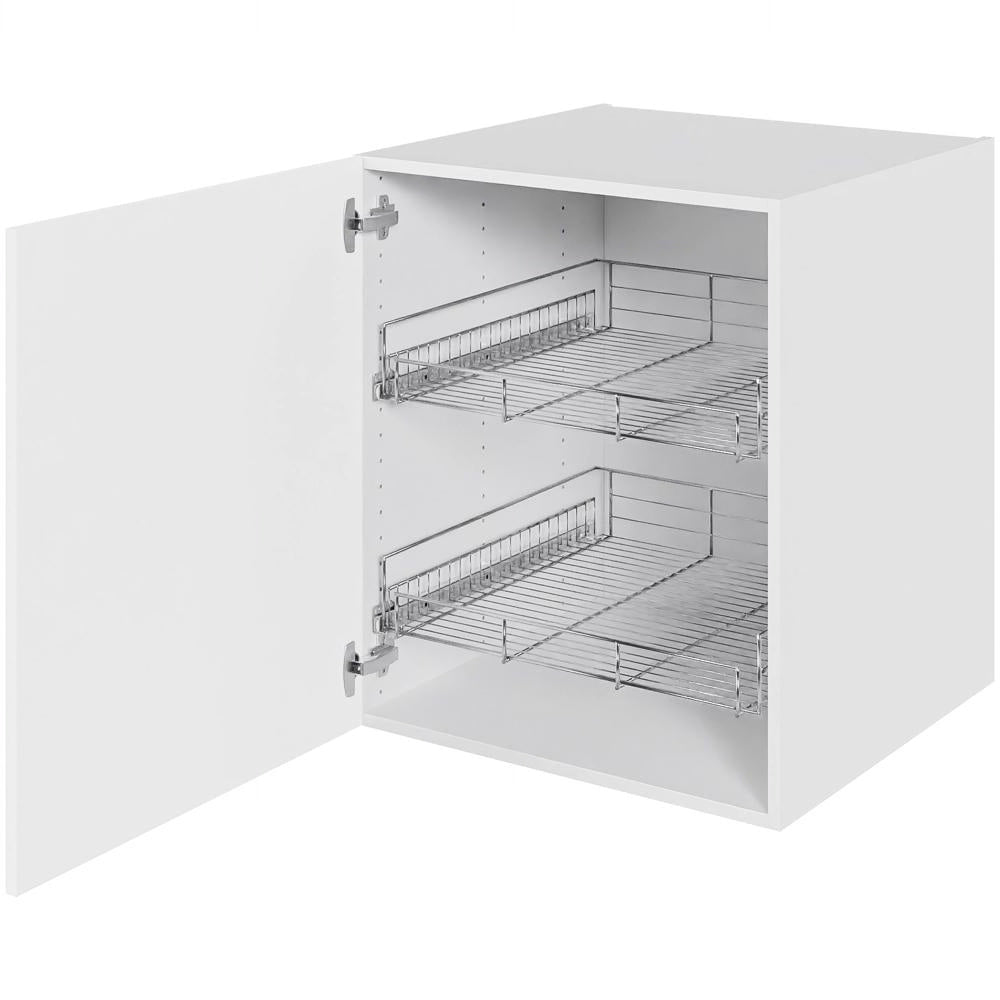 Multi-Living Køkken Grydeskab i Cibo Bianco 129 H: 70,4 cm D: 60,0 cm B: 60 cm- Inklusiv 2 udtræksriste