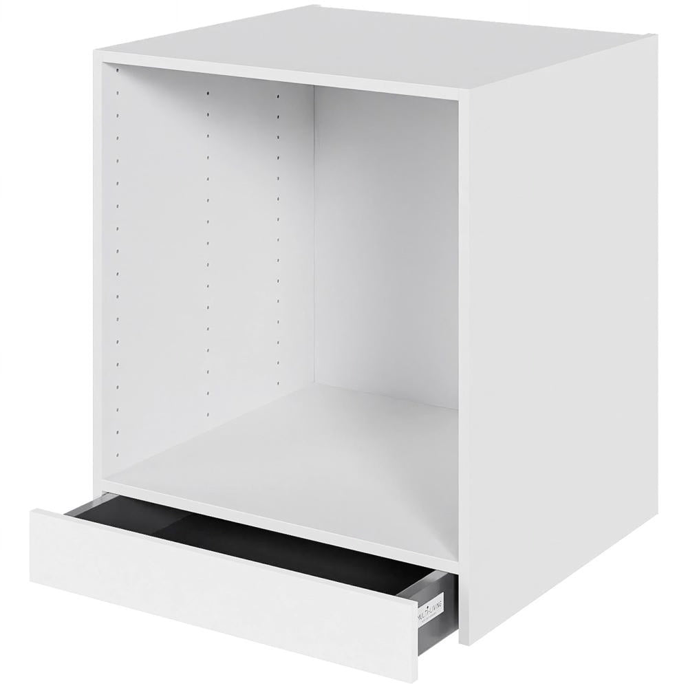 Multi-Living Køkken HQ ovnskab i Cibo Bianco 129 H: 70,4 cm D: 60,0 cm B: 60 cm - med skuffe, fuldudtræk og softluk - til indbygningsovn