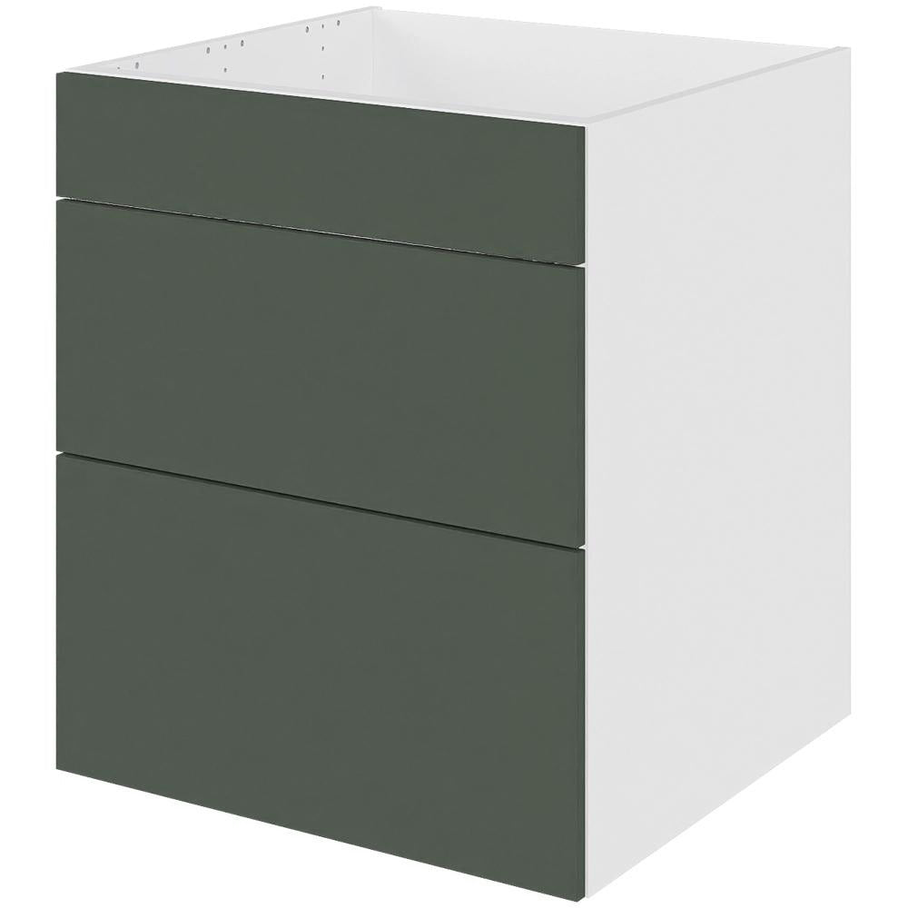 Multi-Living Køkken HQ vaskeskab/kolonialskab i Cibo Verde 120 H: 70,4 cm D: 60,0 cm B: 60 cm - med metalforsarg, fuldudtræk og softluk