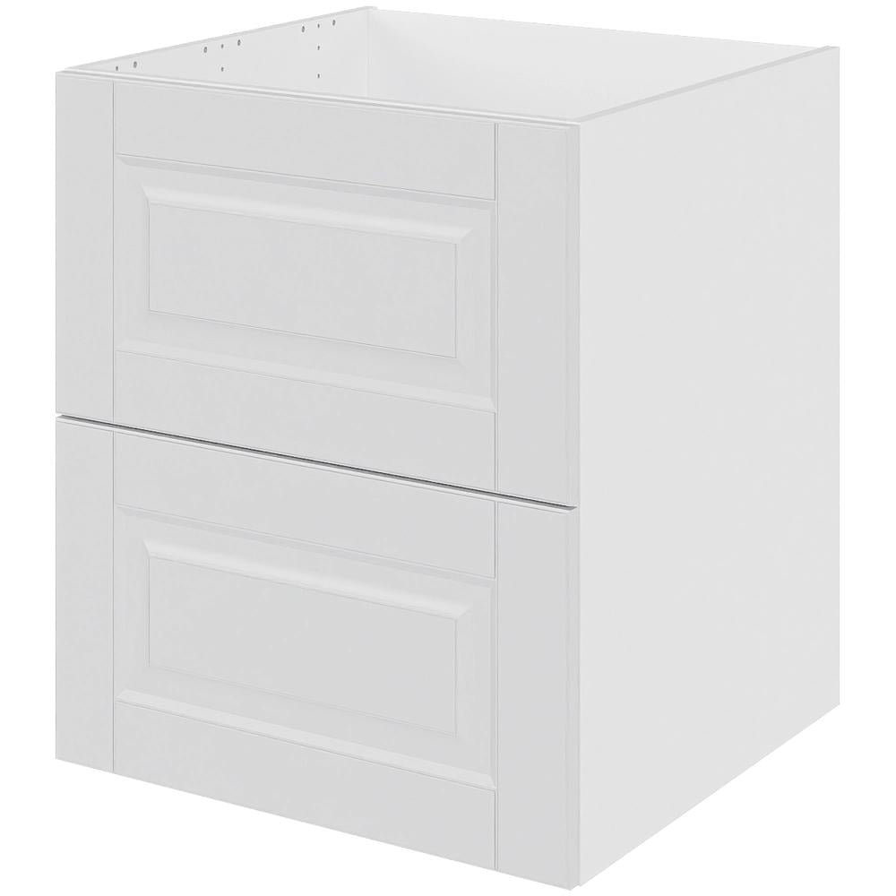 Multi-Living 2 skuffelook Romantik - Vaskeskab 60 cm med affaldsstativ og låge