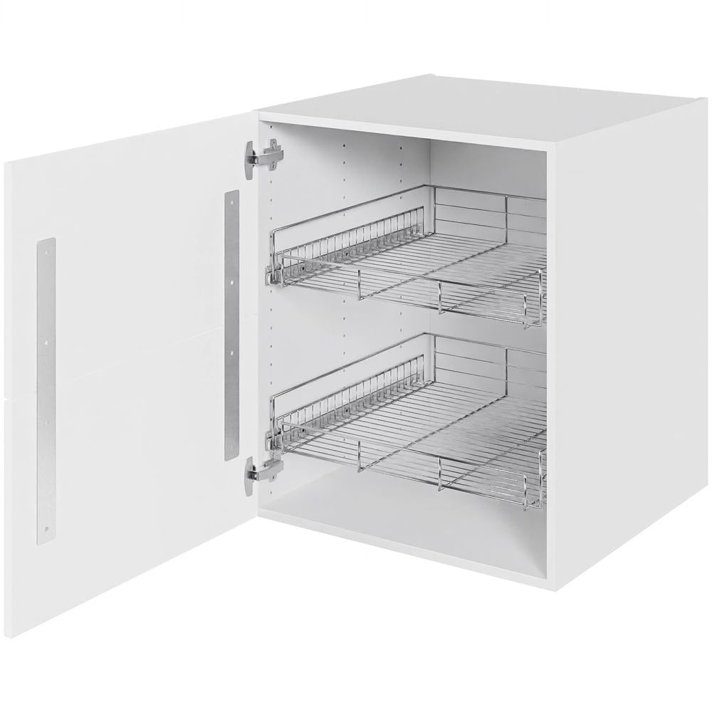 Multi-Living Køkken Grydeskab i Cibo Verde 129 H: 70,4 cm D: 60,0 cm B: 60 cm- Inklusiv 2 udtræksriste og skuffe-look