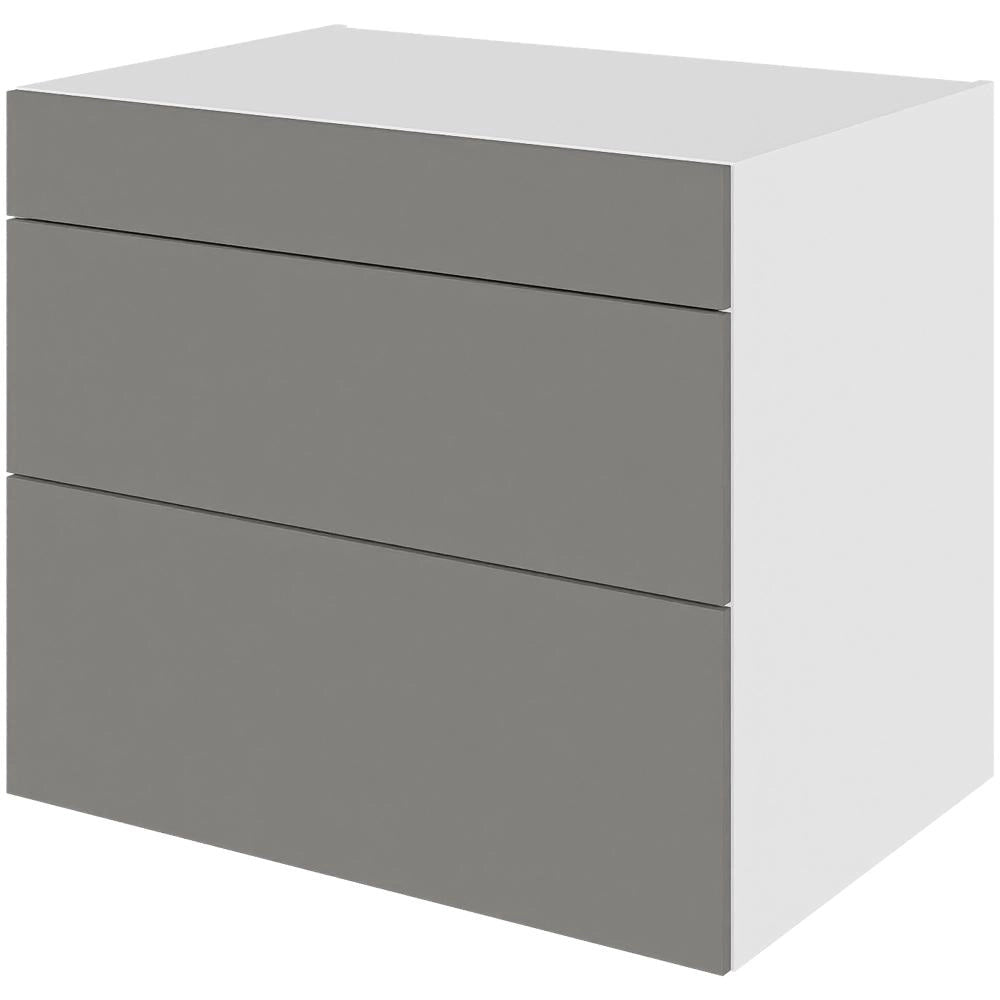 Multi-Living Køkken skuffeskab i Cibo Grigio H: 70,4 cm D: 60,0 cm - 3 skuffer deludtræk/softluk - Bredde: 100 cm