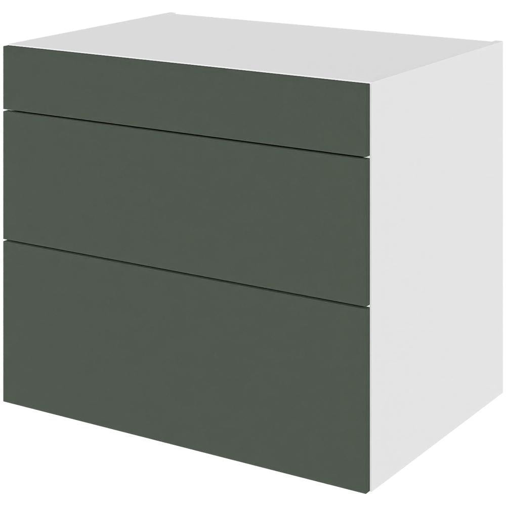 Multi-Living Køkken HQ kolonialskab i Cibo Verde 120 H: 70,4 cm D: 60,0 cm B: 80 cm - med 3 skuffer, fuldudtræk og softluk