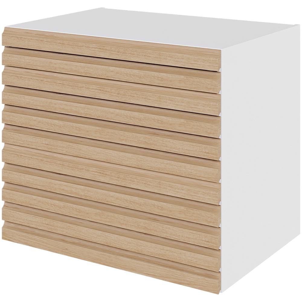 Multi-Living Køkken skuffeskab i S-Line Eg H: 70,4 cm D: 60,0 cm - 3 skuffer fuldtudtræk og softluk - Bredde: 80 cm