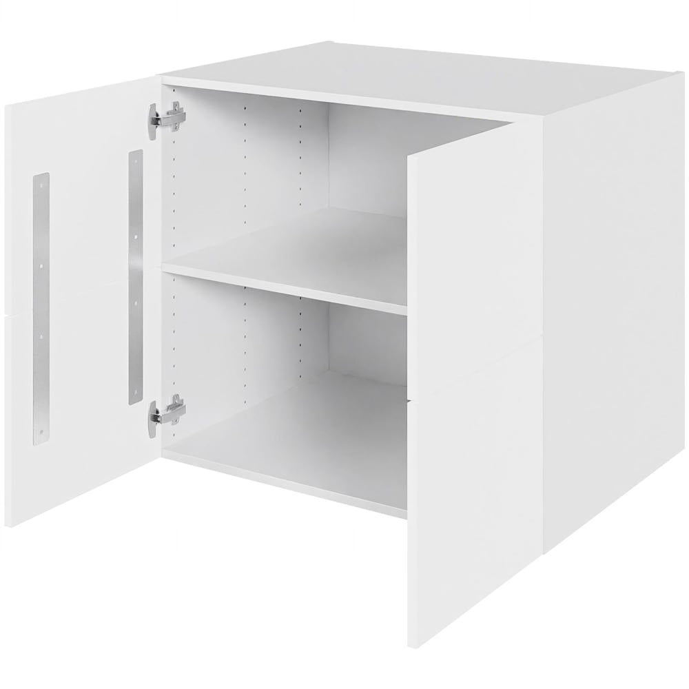 Multi-Living Køkken hyldeskab i Cibo Bianco 129 H: 70,4 cm D: 60,0 cm B: 80 cm - Inkluderet løs hylde & skuffe look