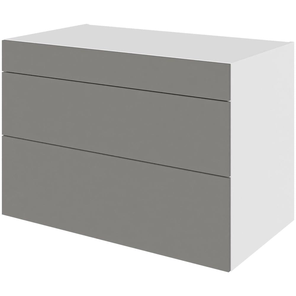 Multi-Living Køkken skuffeskab i Cibo Grigio H: 70,4 cm D: 60,0 cm - 3 skuffer fuldtudtræk/softluk - Bredde: 100 cm