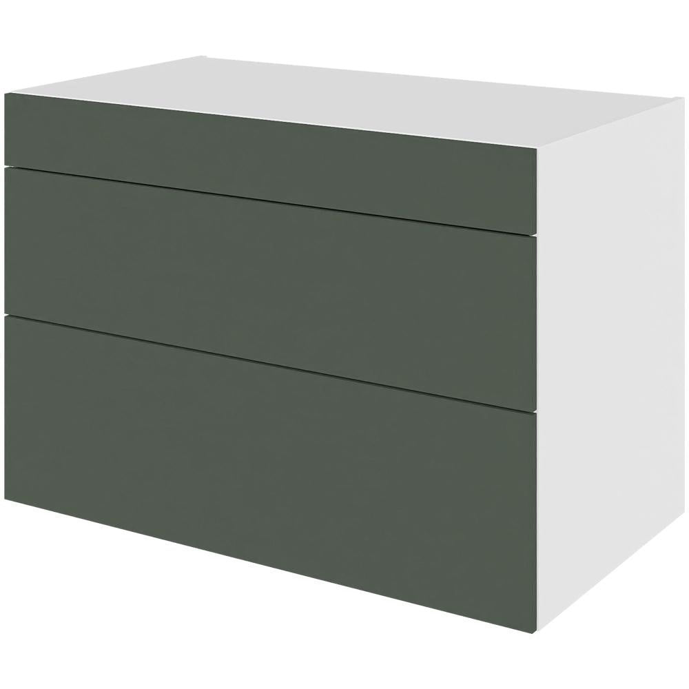 Multi-Living Køkken HQ kolonialskab i Cibo Verde 120 H: 70,4 cm D: 60,0 cm B: 100 cm - med 3 skuffer, fuldudtræk og softluk