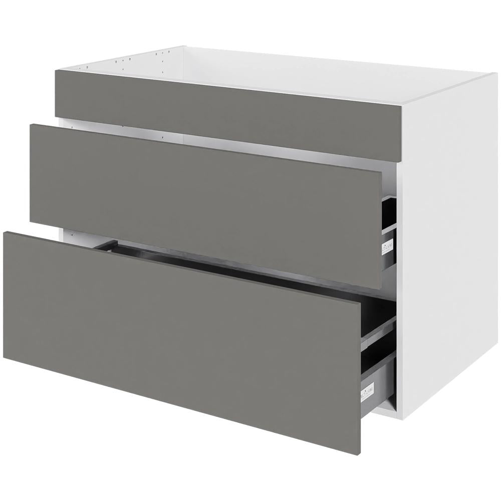 Multi-Living Køkken vaskeskab i Cibo Grigio H: 70,4 cm D: 60,0 cm - Fuldudtræk/softluk - Bredde: 100 cm