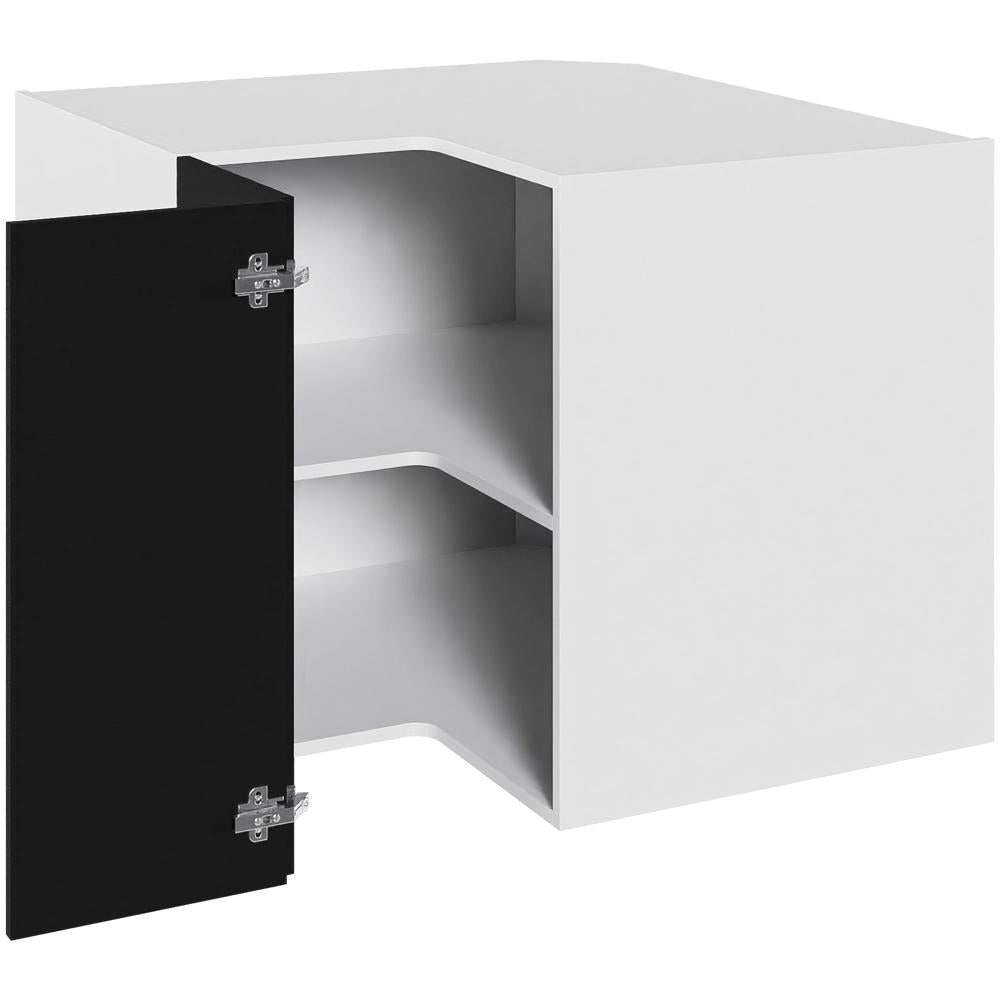 Multi-Living Køkken hjørneskab i Cibo Nero knæklåge H: 70,4 cm D: 60,0 cm - 1 låge 3 hylder - Bredde: 90 cm