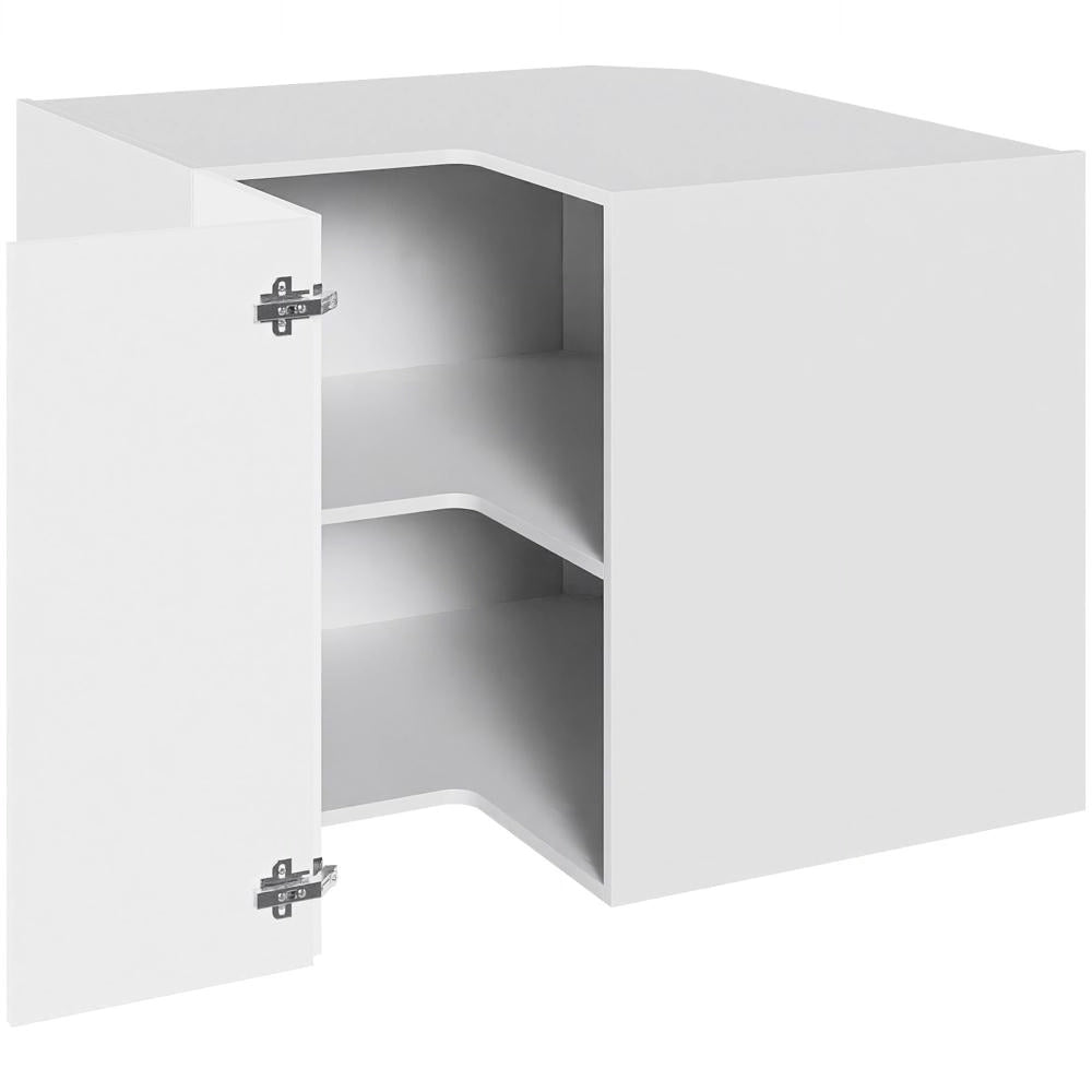 Multi-Living Hjørneskab med knæklåge i Cibo Bianco 129 H: 70,4 cm D: 60,0 cm B: 90 cm - inklusiv hylde
