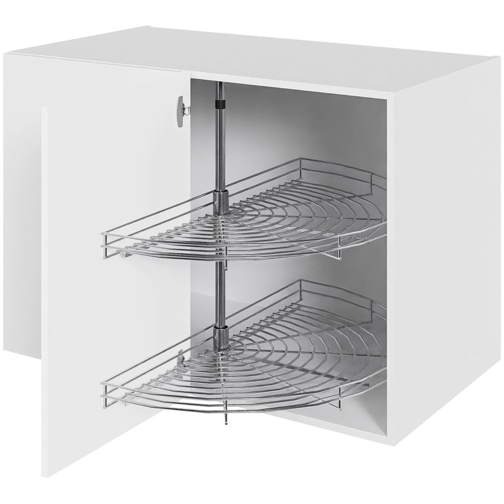 Multi-Living Køkken Hjørneskab i Cibo Bianco 129 H: 70,4 cm D: 60,0 cm B: 100 cm - med 2 x 1/2 karrusel