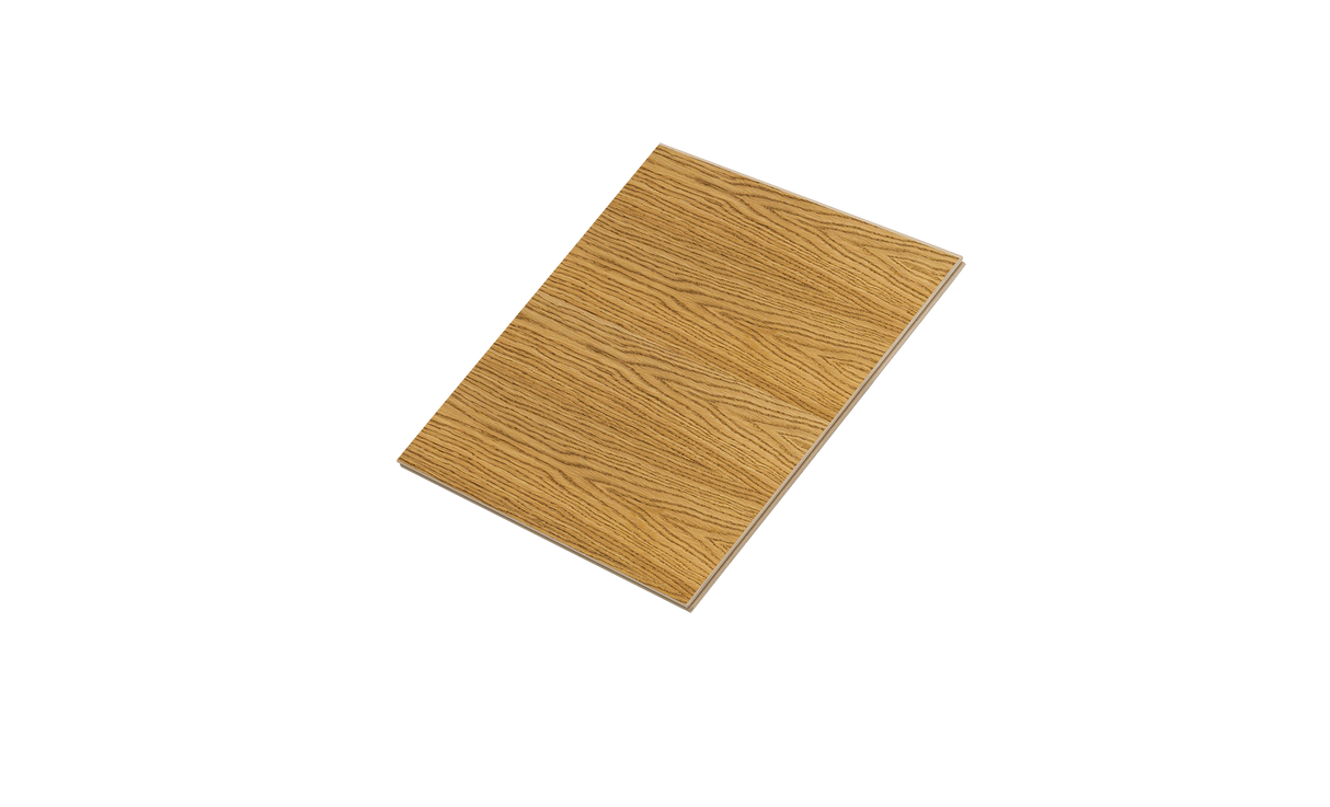 Vælg mellem forskellige olieringer eller malede Uni paneler i almindelig kerne med målene målene 16 × 580 × 600 mm til væg opbygning