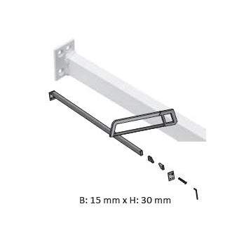Understøtningsliste, fleksibel. 1000 mm