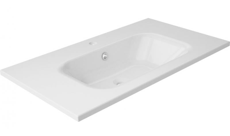 Nordskab badsæt i Cocoa brun - bredde 120 cm med Solid Surface badborplade