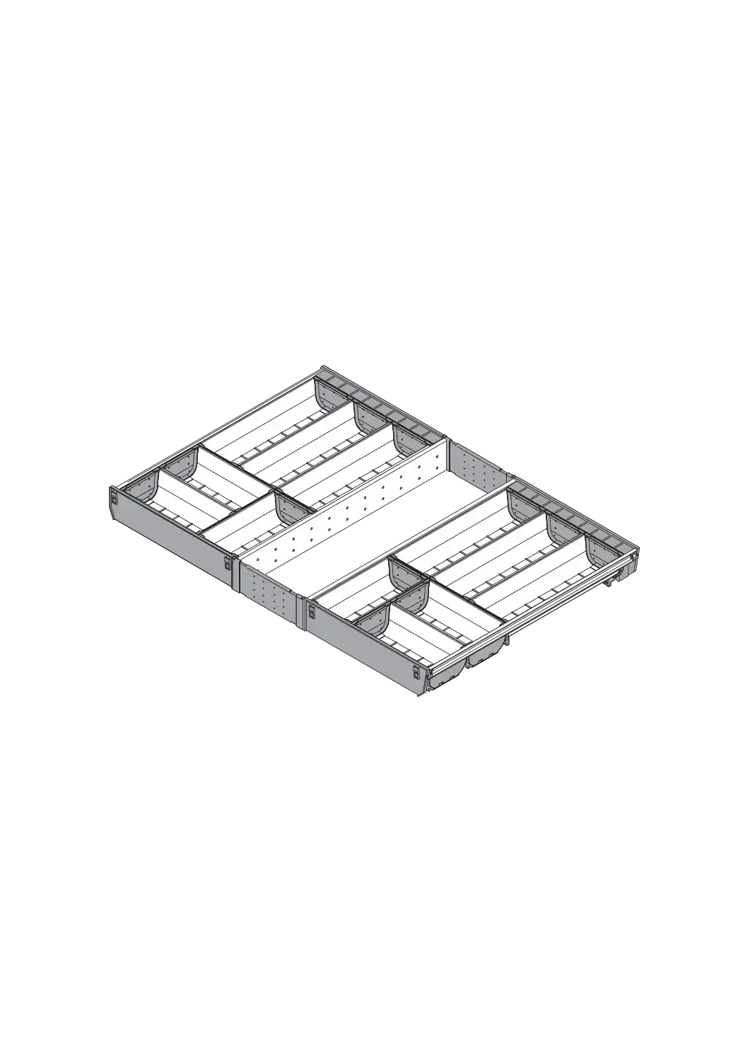 ORGA-LINE Skuffeinddelingssystem - skabsbredde 800mm