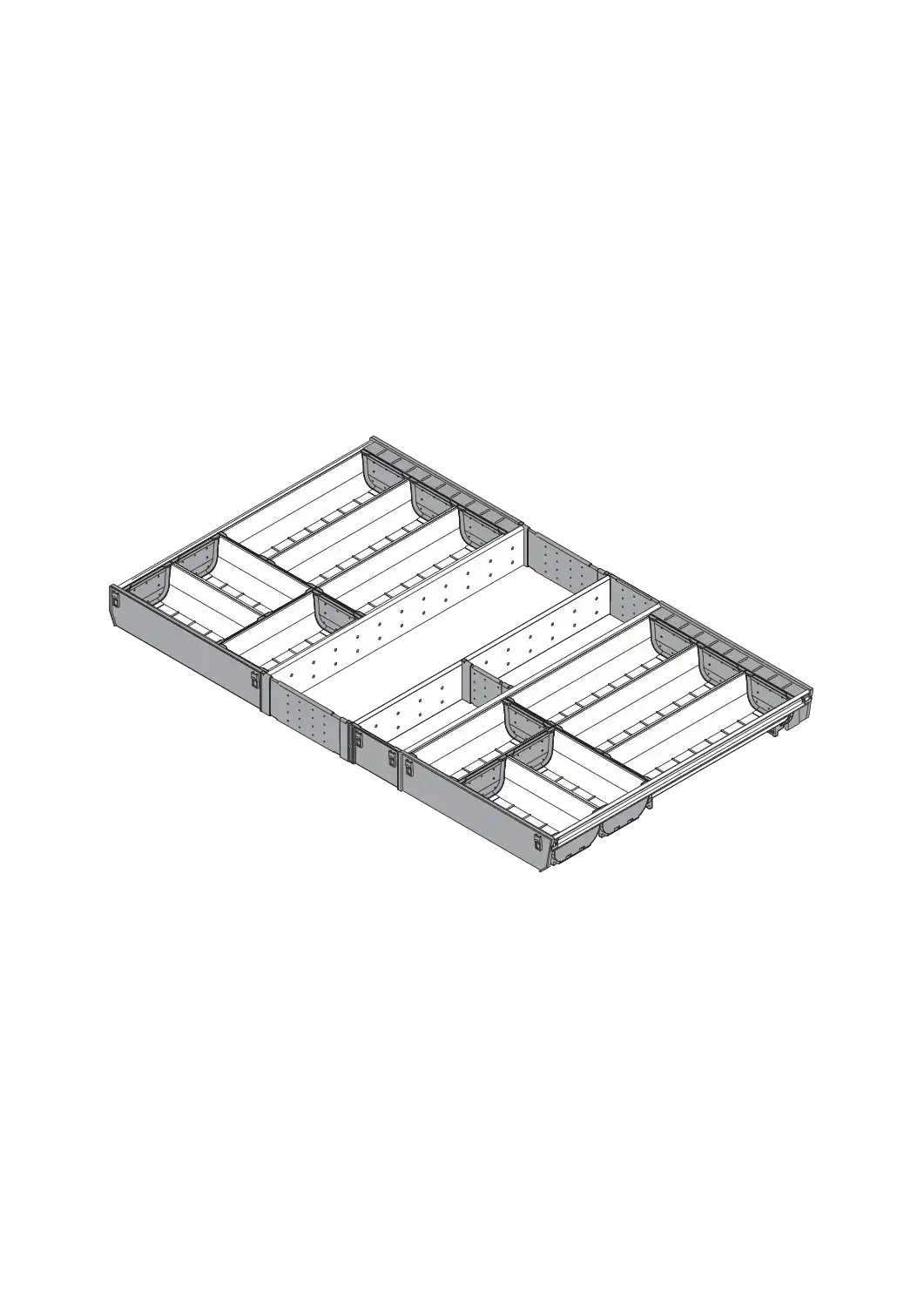 ORGA-LINE Skuffeinddelingssystem - skabsbredde 900mm