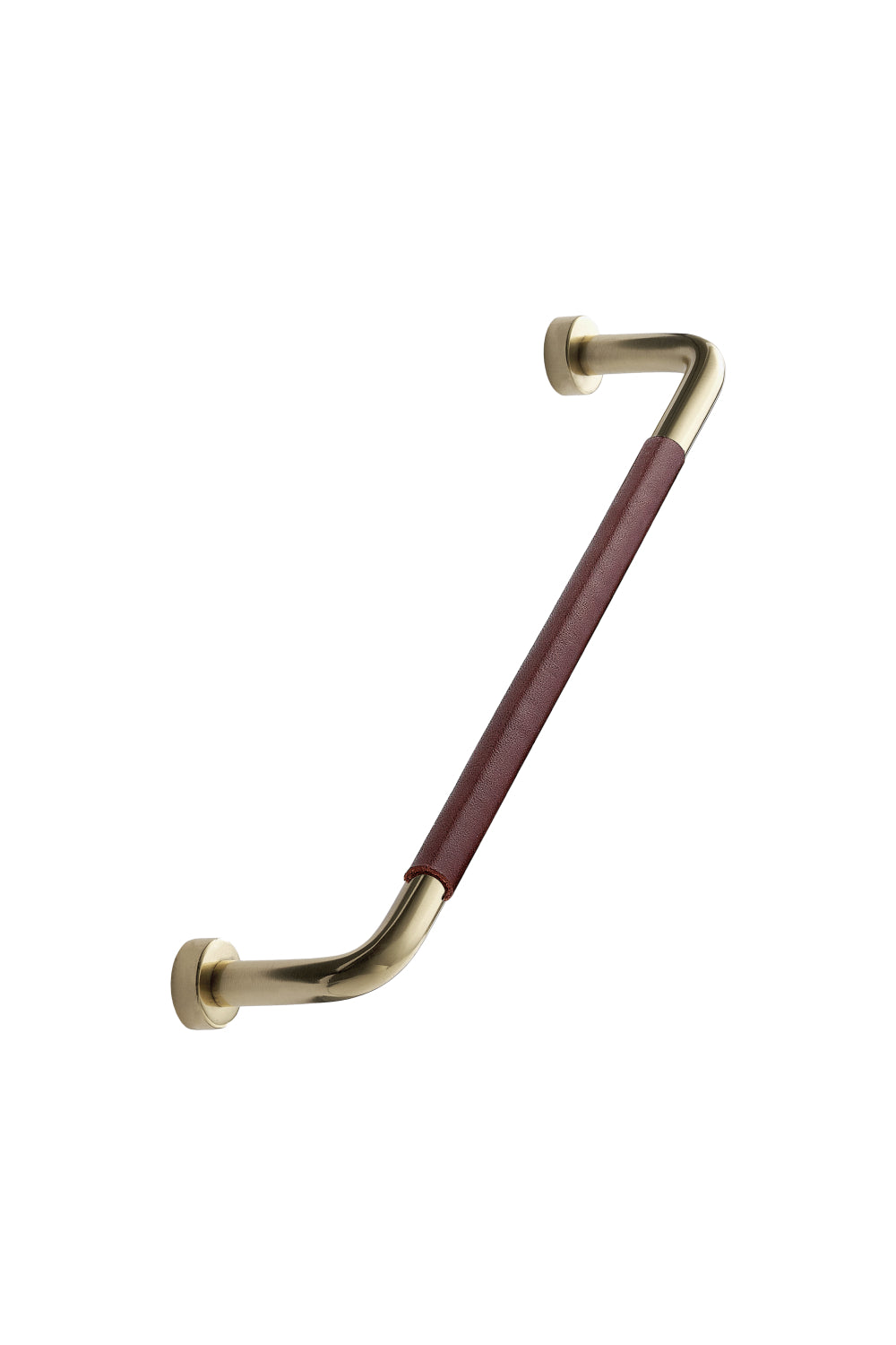 Furnipart Lounge Greb Læder Mørke brun/poleret messing lakeret 160