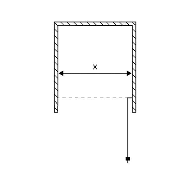 SAVONA 20 NICHE 60, 70, 80, 90, 100CM FROSTET GLAS