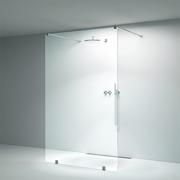 Walk-In 430 fritstående brusevæg, skræddersyet