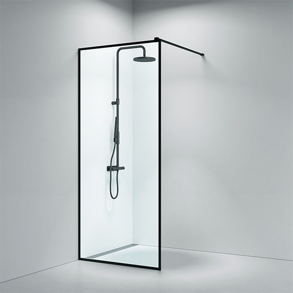 Walk-In 205 Frame fastvæg, skræddersyet / 8mm glas