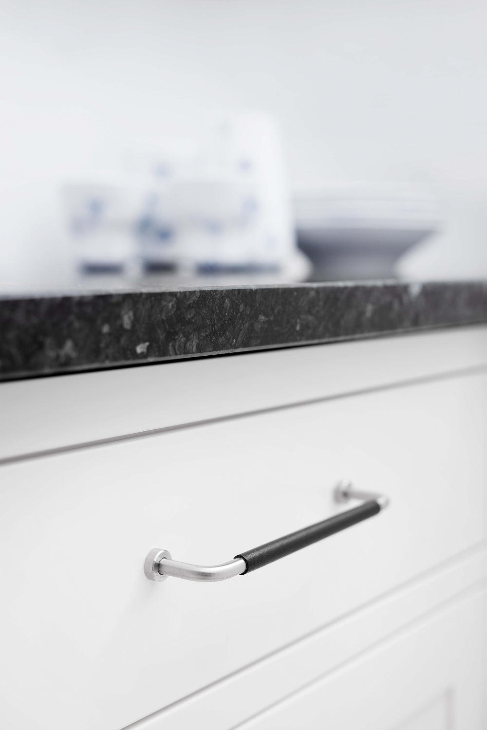 Furnipart Lounge Greb Læder sort/silkeslebet 160