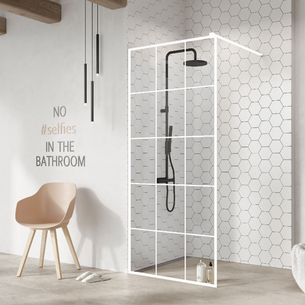 Walk-In 205 New York hvid fastvæg - vælg forskellige bredder