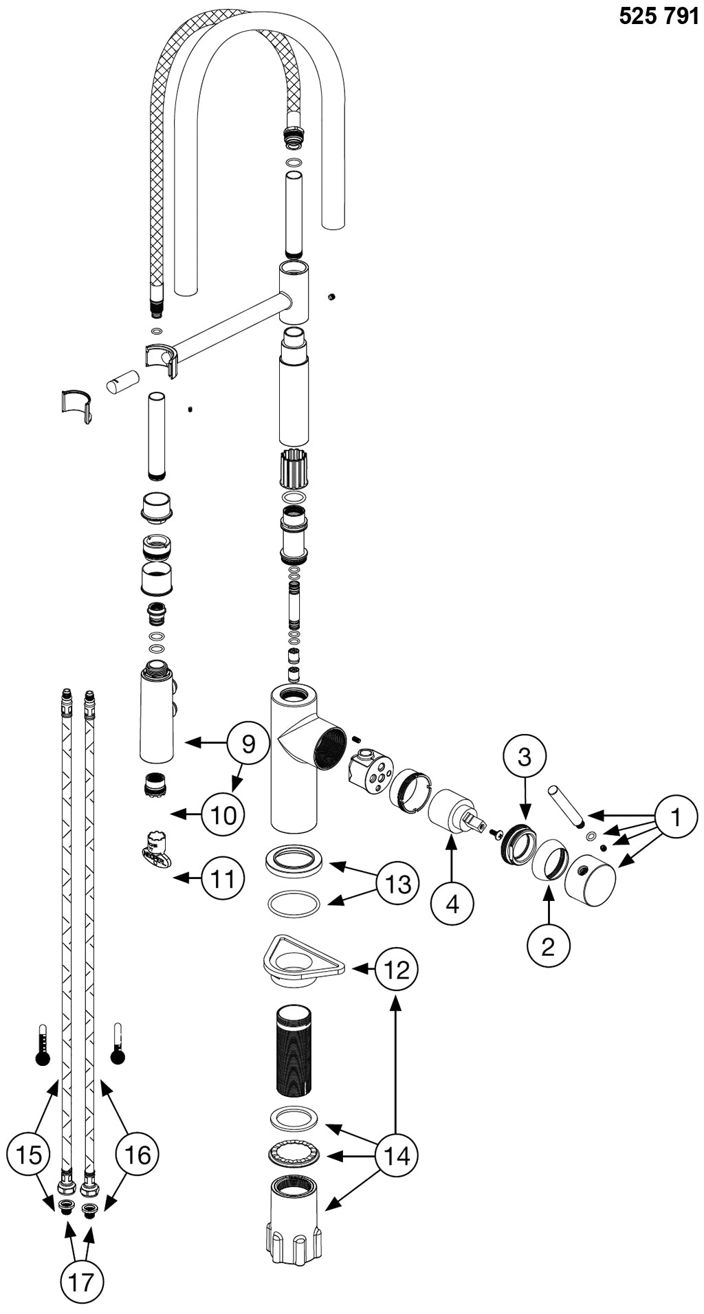 BLANCO CATRIS-S Flexo satin dark steel