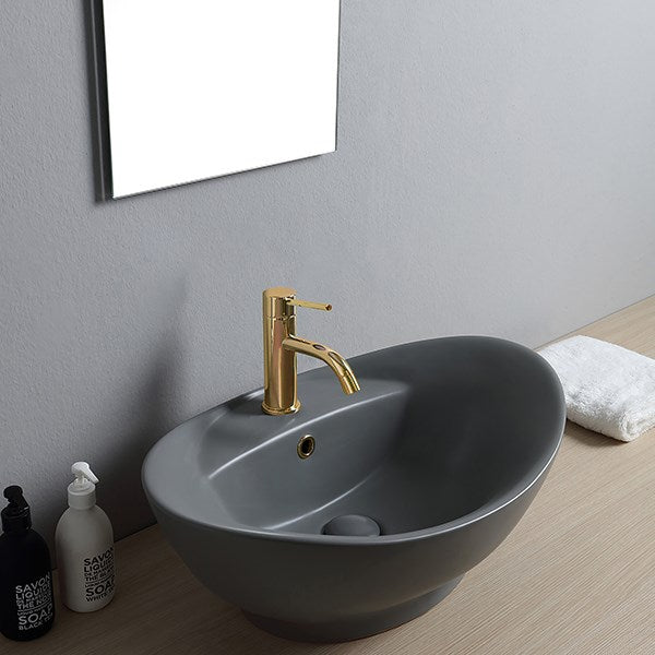 LIGRO ARMATUR TIL INDBYGGET VASK, LAKERET MESSING