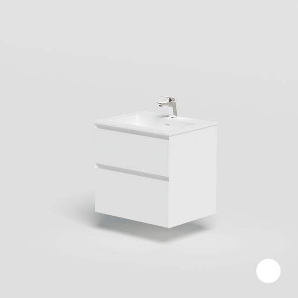 Lux vaskeskab 60cm, Mat hvid