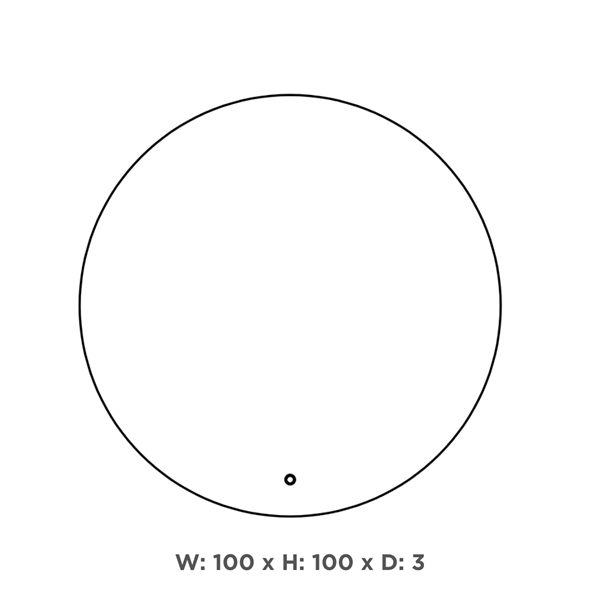 Rio spejl med baggrundsbelysning Ø100