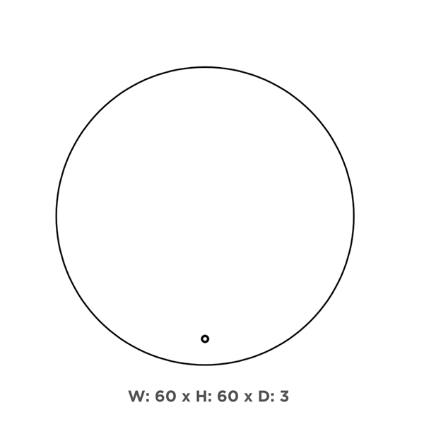 Rio spejl med baggrundsbelysning Ø60
