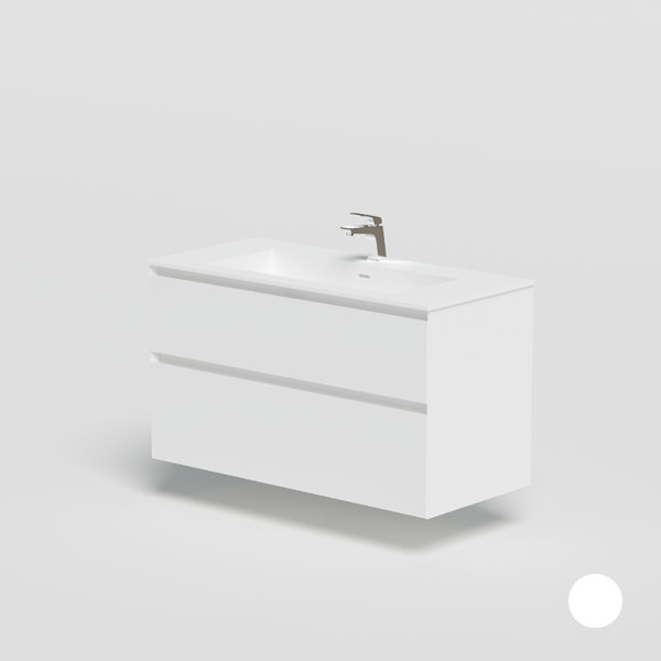 Lux vaskeskab 100cm, Mat hvid