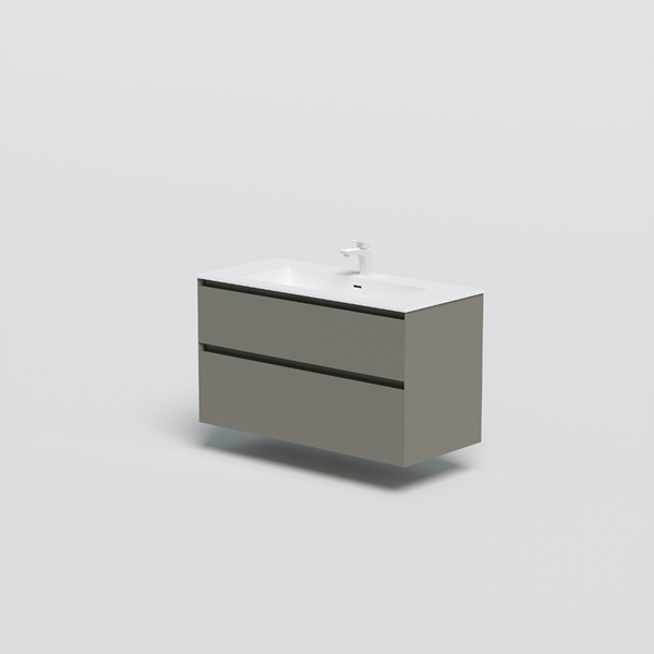 Lux vaskeskab 100 cm, stengrå