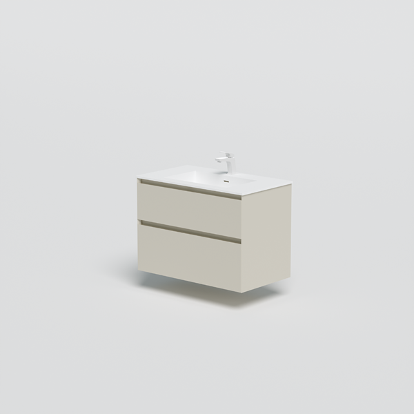 Lux vaskeskab 80 cm, beige cashmere