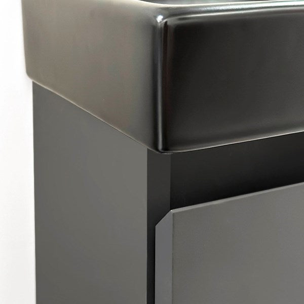 Amanda Plus vaskeskab 390 x213mm, antracit, 1 låge, højre hængsler