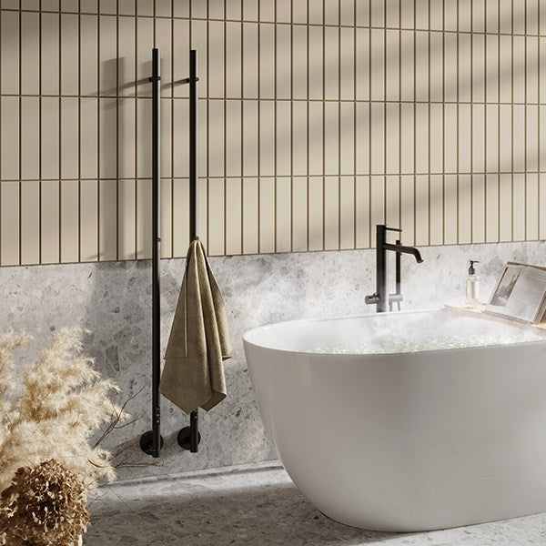 Torre håndklædetørre 1500x35mm MAT SORT