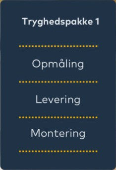 Tryghedspakke 1 Opmåling / levering / montering for DFI bordplader