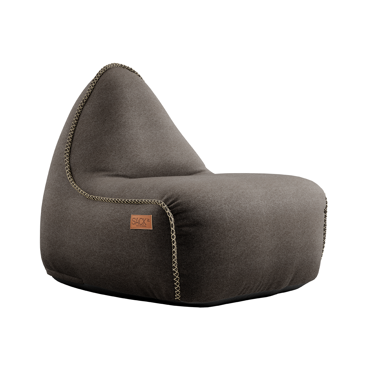 Canvas Lounge Chair Brown
