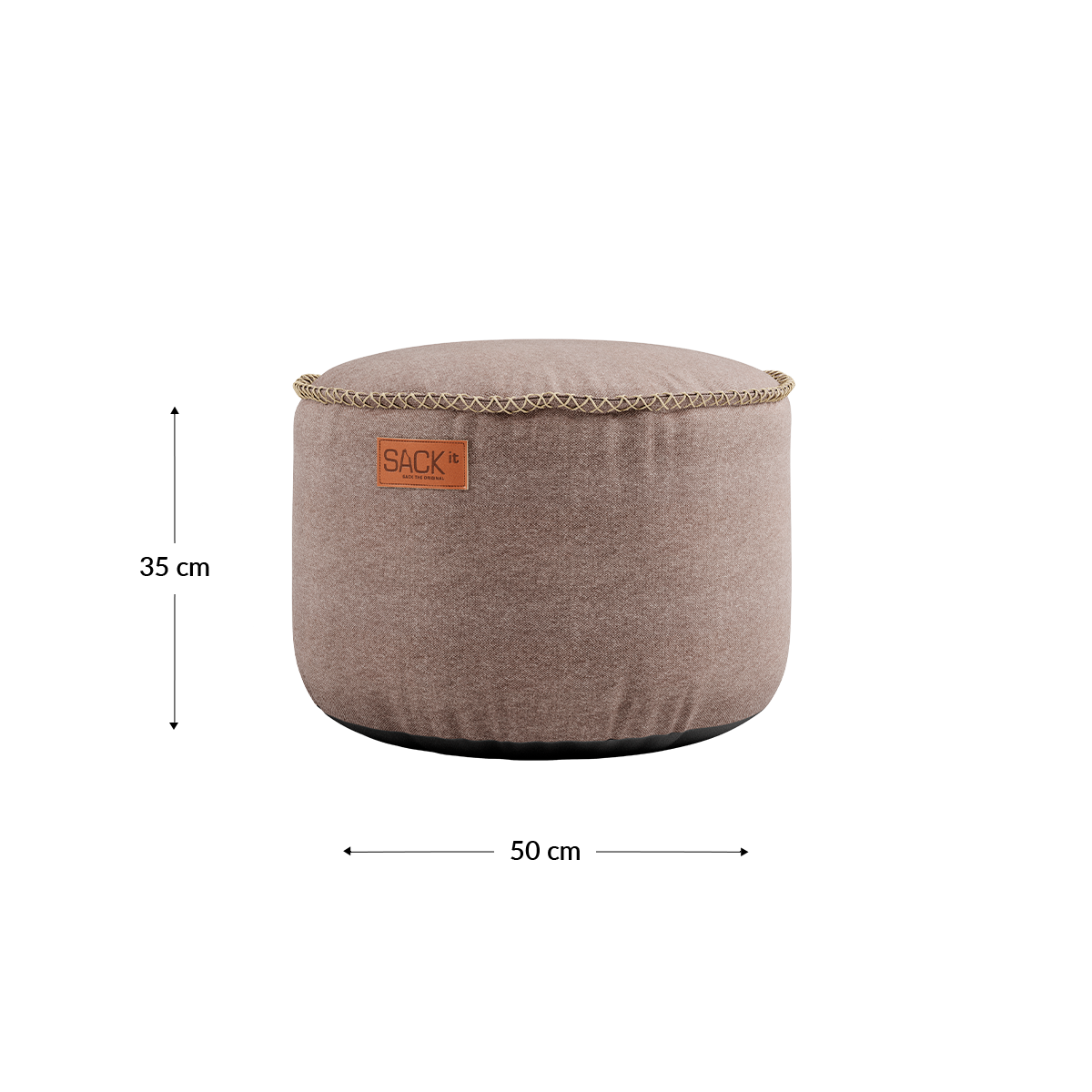 Canvas Pouf Sand