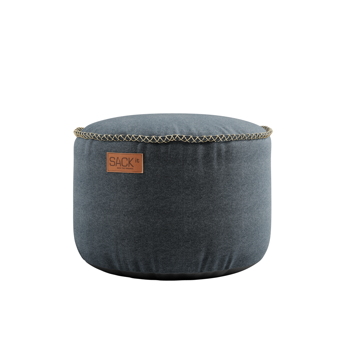 Canvas Pouf Petrol
