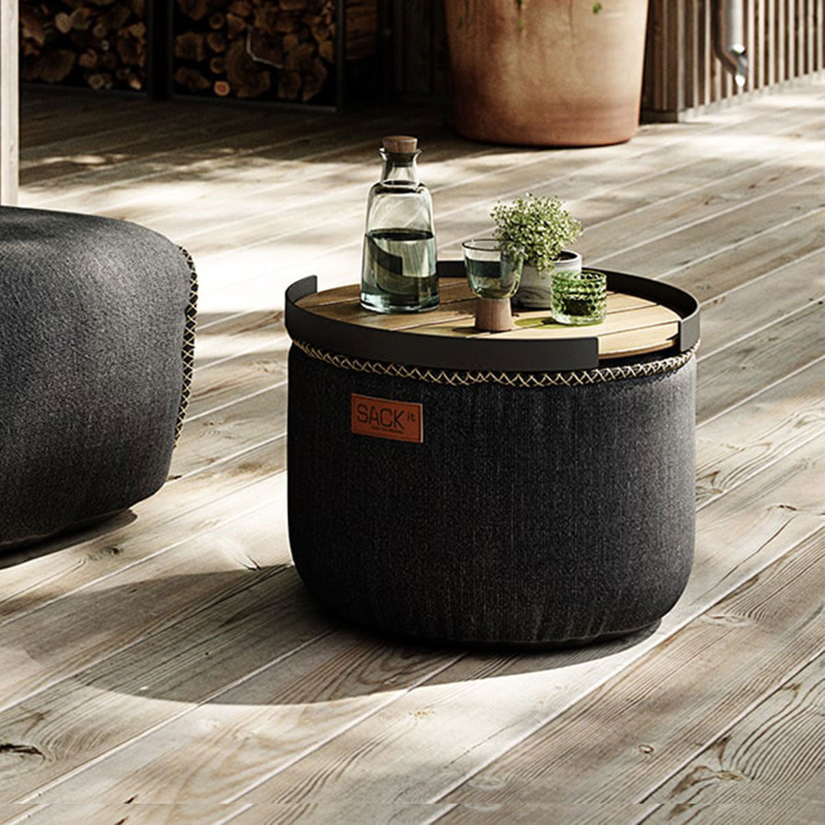 Cobana Pouf Black