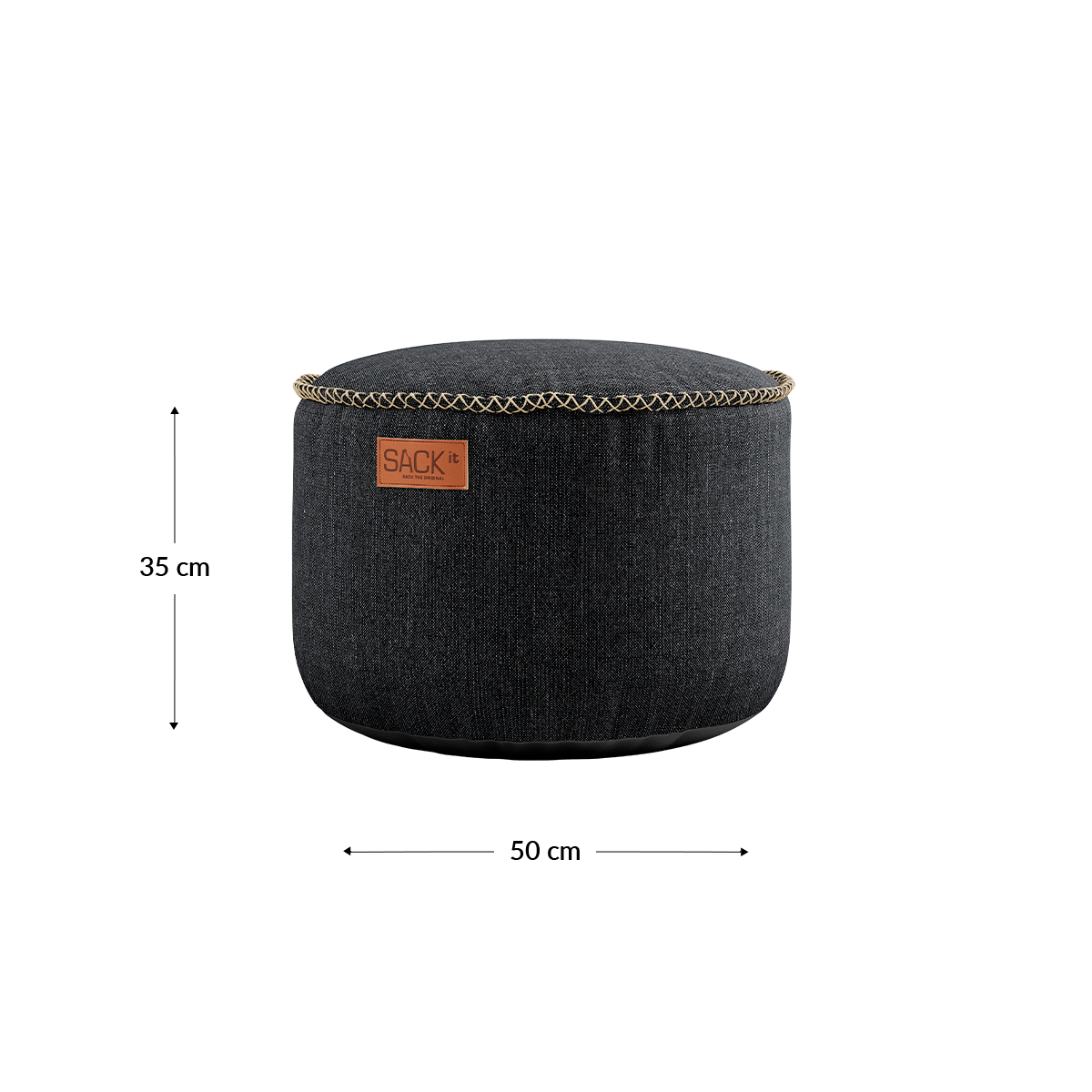 Cobana Pouf Black