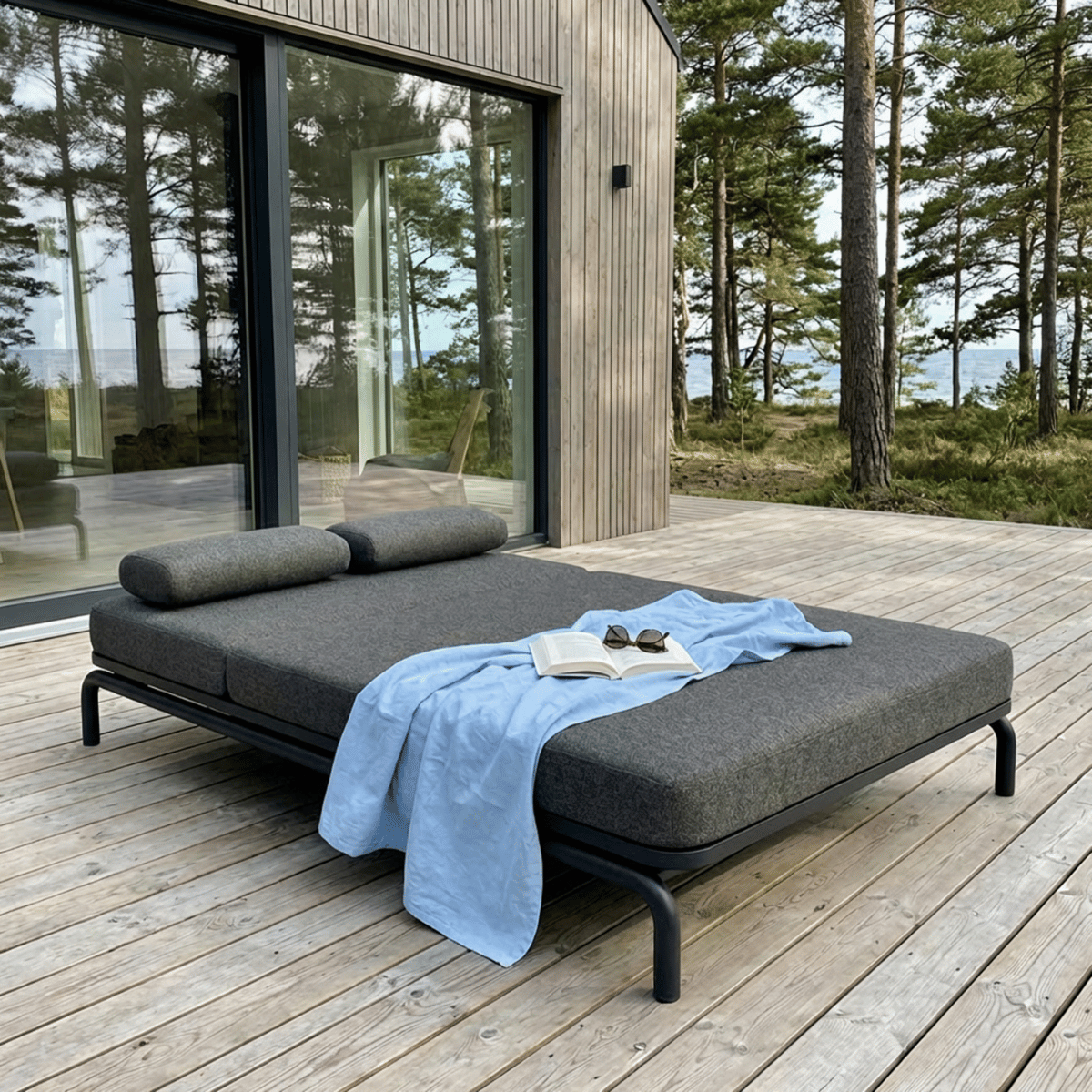 Kirra Double Sunbed - Kirra Noir
