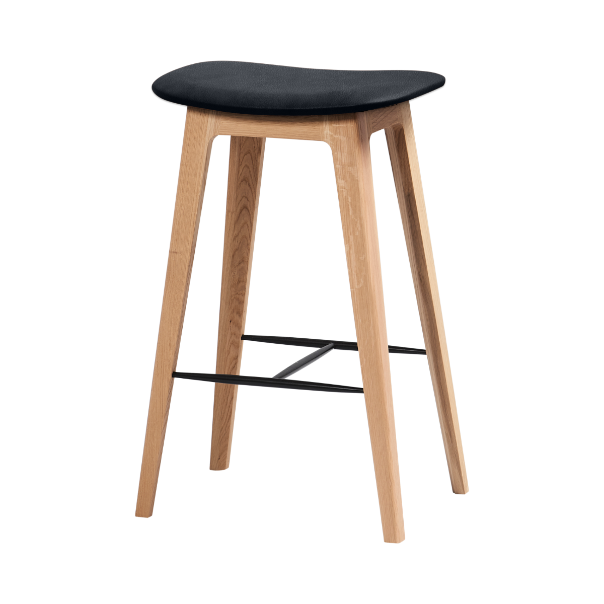 Nordic Bar Stool - Oak - Terra Black - 68 cm